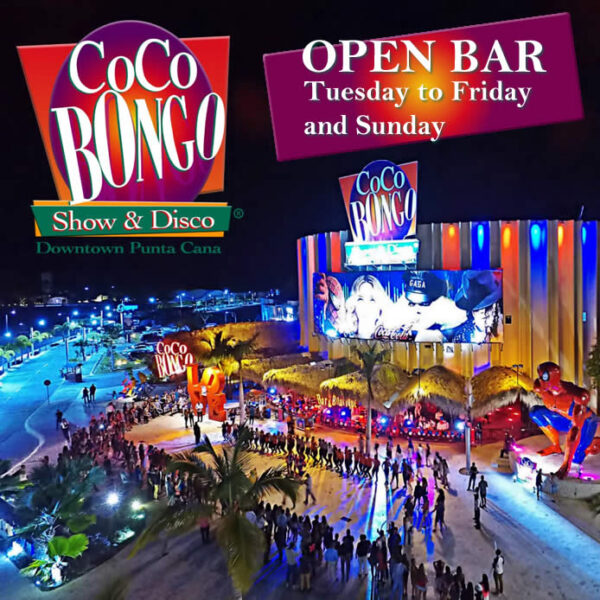 COCOBONGO SHOW & DISCO- Open Bar - $90